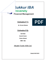 Proforma Financial Statements of Shadab Textile Mills Ltd (2021-2025