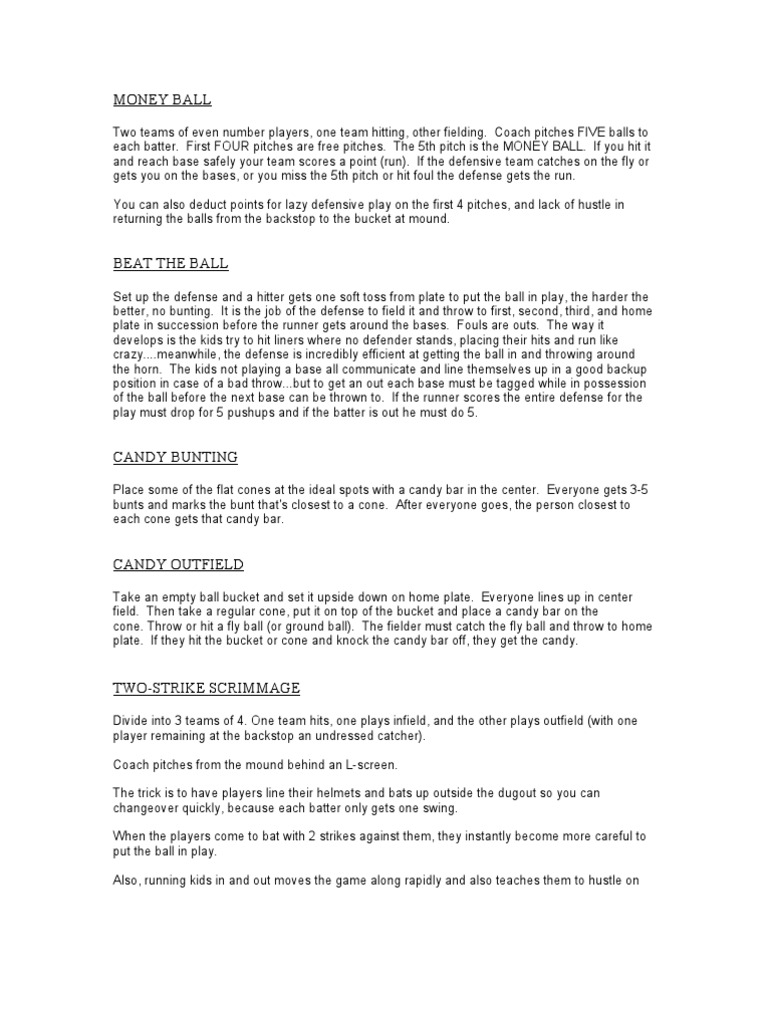 Baseball Drills PDF Baseball Field Pitcher