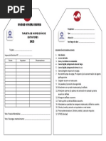 Formato Tarjeta de Inspeccion de Extintor | PDF
