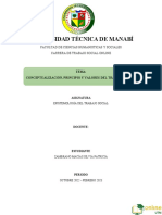 Conceptualización, Principio y Valores Del Trabajo Social