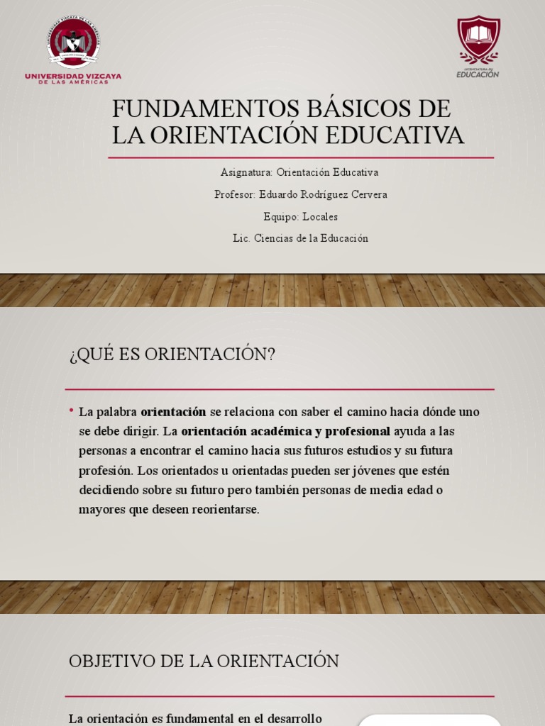 Fundamentos de la Orientación Educativa | PDF | Pedagogía | Maestros