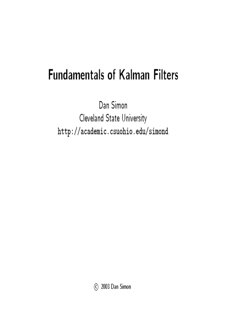 Outline KF PDF Kalman Filter Stochastic Process