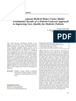 Care Management Medical Home Center Model: Preliminary Results of A Patient-Centered Approach To Improving Care Quality For Diabetic Patients
