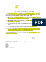 Affidavit of Consent PH Example