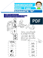 La Consonante S para Ninos de Cinco Anos