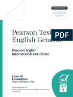 PTE General A1 Written Student Edition Practice 1