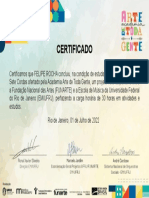 Certificado de conclusão de curso de violão