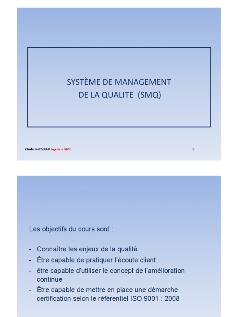 Démarche de Certification ISO 9001 | PDF | Management de la qualité ...