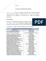 Acta de La Reunión de Grado 2022-2023