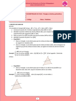 Maths 3e TRIANGLES ET DROITES PARTICULIERES