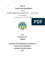 Perkembangan Motorik Intelektual (3-6 Tahun) : Tugas LV Psikologi Anak Dan Remaja