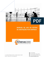 Manual da rotina de anotações por empresa no ERP Athenas3000