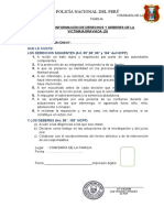 Acta de Información de Derechos y Deberes de La Victima