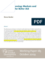 Working Paper 185 October 2009: Beyond Planning: Markets and Networks For Better Aid