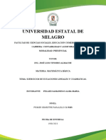 ECUACIONES LINEALES Y CUADRÁTICAS