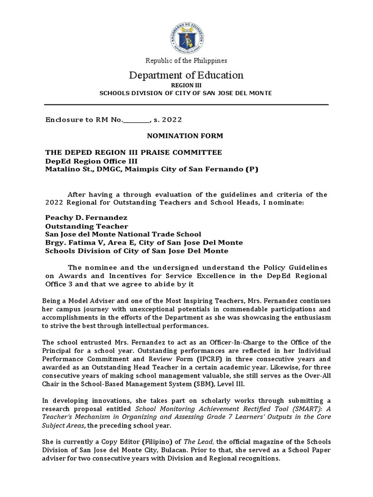 nomination-peachy-d-fernandez-outstanding-teacher-pdf-cognition