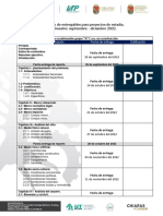 Calendario Entregas Estadia