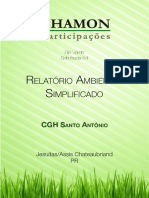Relatório Ambiental Simplificado CGH Santo Antônio