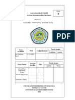 LPORAN MODUL 2 Teknik Informatika Semester 1