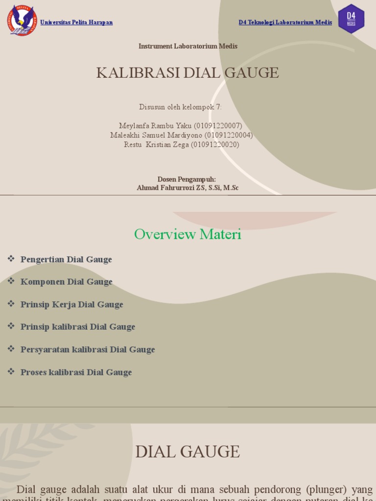 Kalibrasi Dial Gauge PDF