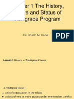 Chapter 1 History J Nature and Status of Multigrade Program