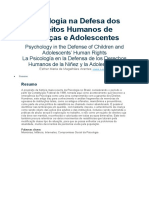 Artigo Psicologia Na Defesa Dos Direitos Humanos de Crianças e Adolescentes