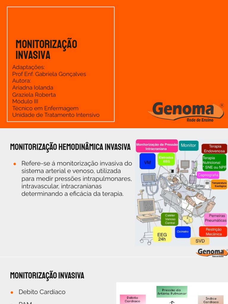 08 Aula Monitorizacao Invasiva | PDF | Coração | Veia