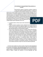 Analisis Critico Comparativo Sobre La Economia Rentista Mono Productora y La Economia Productiva Diversificada en Venezuela