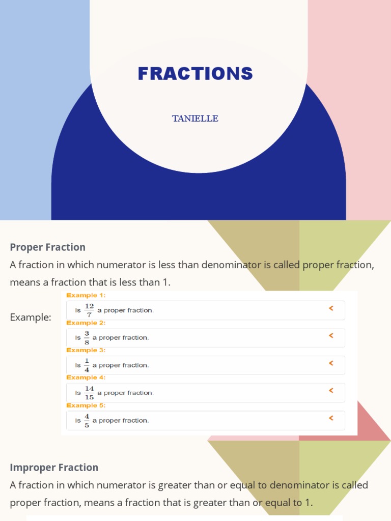 Understanding Fractions Proper, Improper and Mixed Fractions Explained