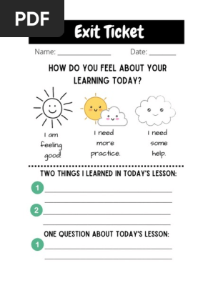 exit ticket