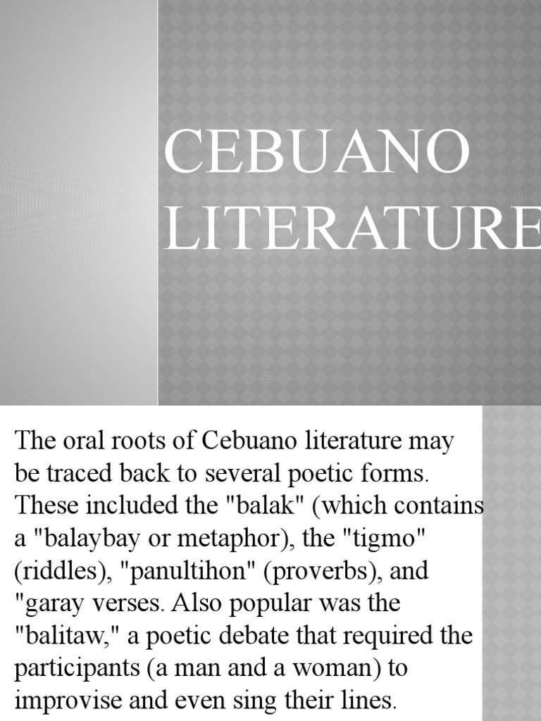 Cebuano Literature PDF