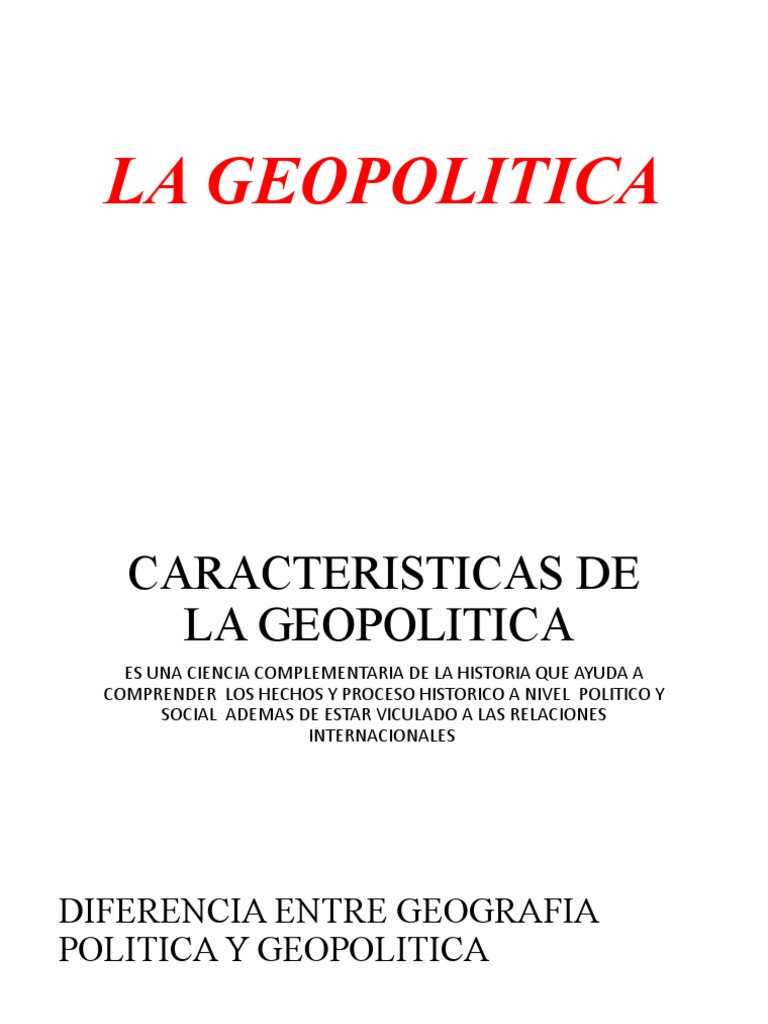 La Geopolitica | PDF | Geopolítica | Geografía