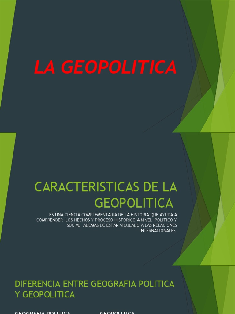 Características de la Geopolítica | PDF | Geopolítica | Ciencias Políticas
