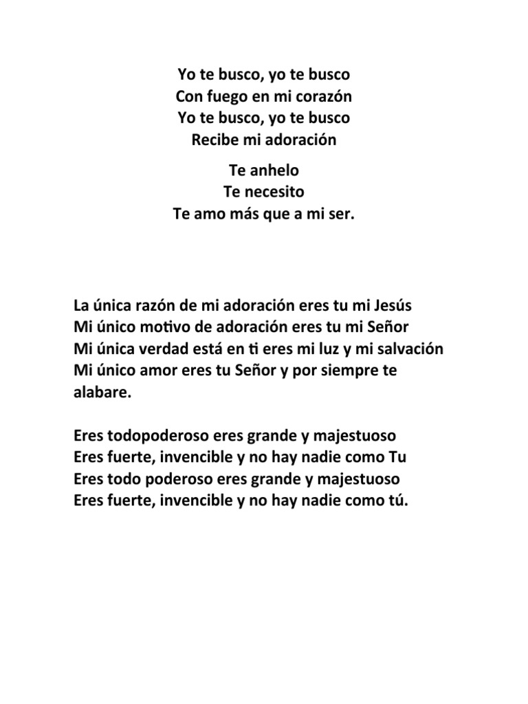 Yo Te Busco | PDF