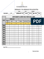 Aprobado y No Aprobados Por Asignatura - Marcala