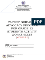 Career guidance worksheets