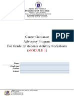 Cgap Grade 12 Worksheet - Module 1