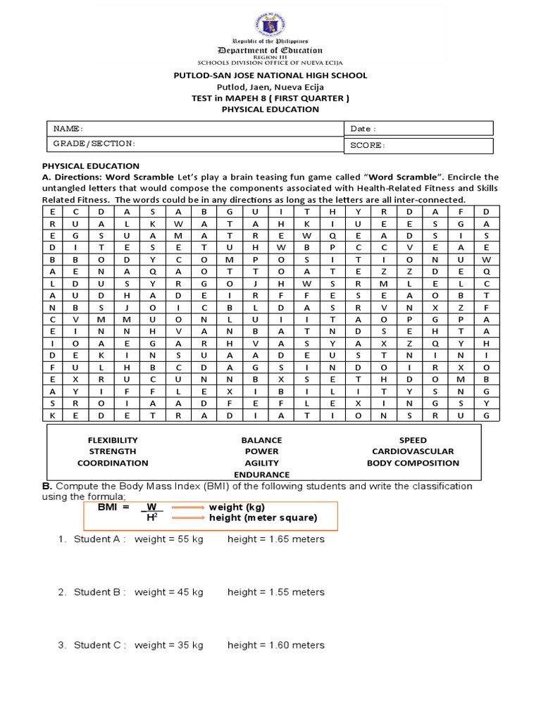 BMI Classification for Students | PDF | Body Mass Index | Nutrition
