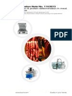 Application Note No. 114 Nitrogen and Protein Determination in Meat Products According To The Kjeldahl Method