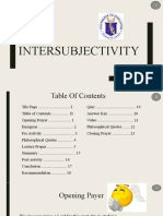 The Final Intersubjectivity