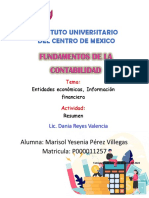Instituto Universitario Del Centro de Mexico: Alumna: Marisol Yesenia Pérez Villegas Matricula: P000011257