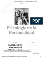 FACTORES QUE DETERMINAN LA PERSONALIDAD DEL INDIVIDUO - Psicologia de La Personalidad