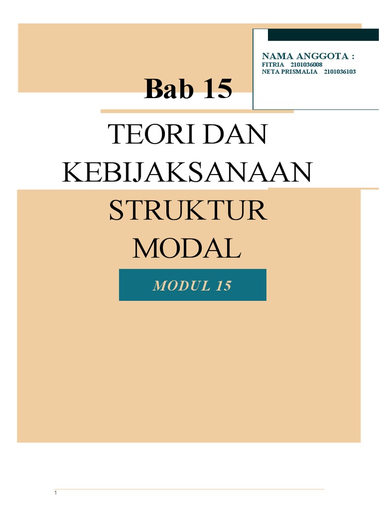 Kebijakan Modal Kerja Bersih Konservatif | PDF