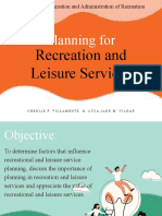 PhEd211 - Planning Rec and Leisure Services