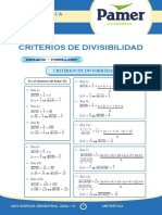 ARITMÉTICA - Sem - 11 - Criterios de Divisibilidad