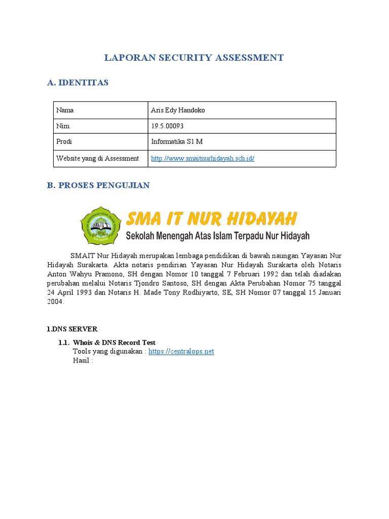 Laporan Security Assessment Pdf