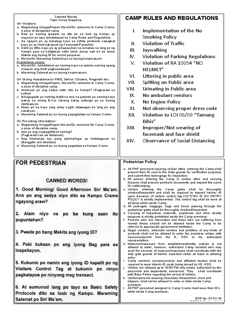 Canned Words TFD PDF Transport Land Transport