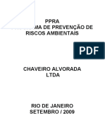 CAPA - PPRA e PCMSO - Chaveiro Alvorada - 2009