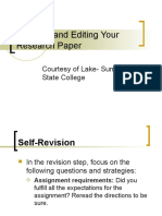 Research Paper Revision and Editing Tips