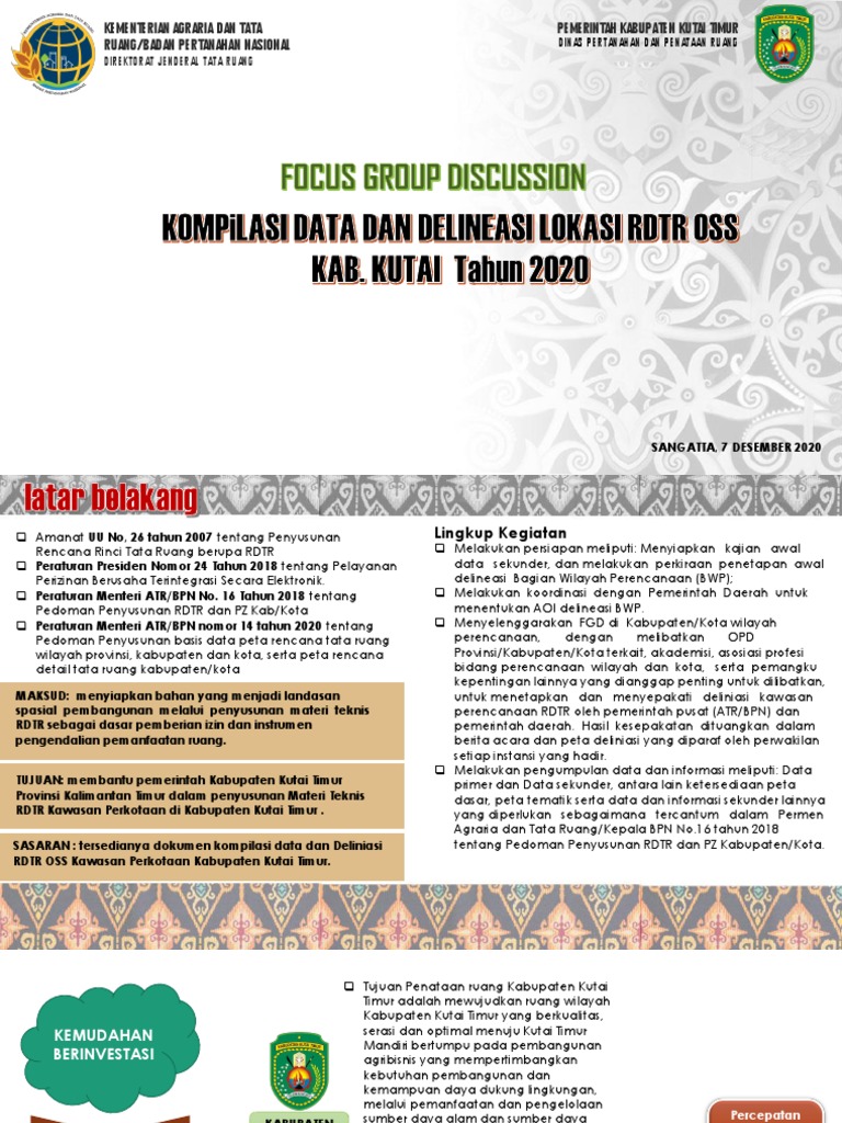 Peta RDTR Kawasan Sangatta 2020 | PDF
